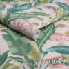 Roll of Green and Pink Leaves Wallpaper