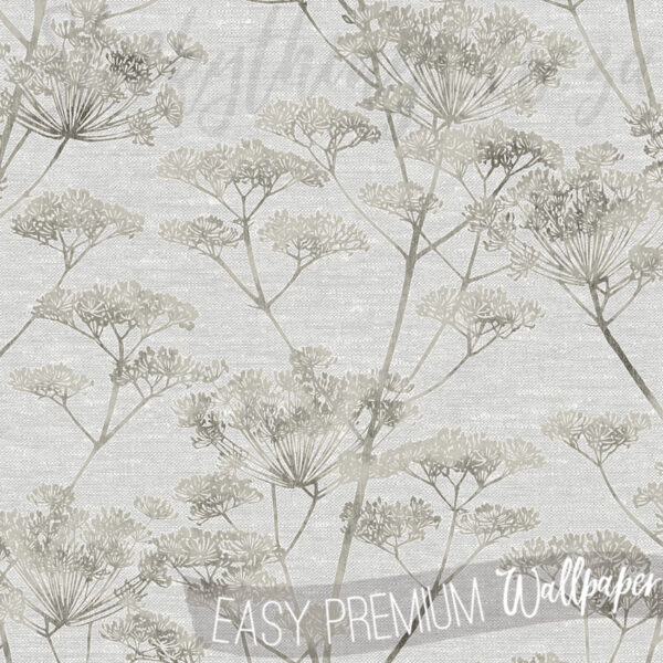 A close up of Seedhead Grey Wallpaper