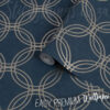 Roll of Serpentine Navy And Gold Wallpaper