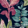 A close up of Blue Tropical Jungle Leaves Wallpaper