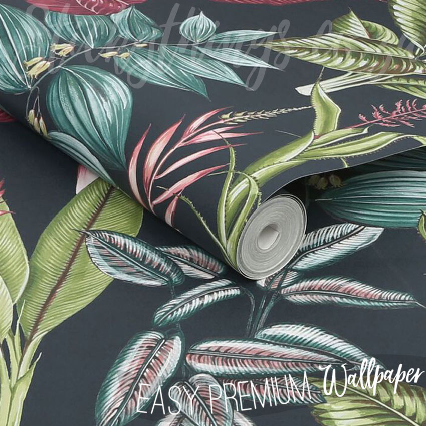 Graham ＆ Brown Palma Leaves Tropical Removable Paste The Wall Wallpaper  (Blush) 内装
