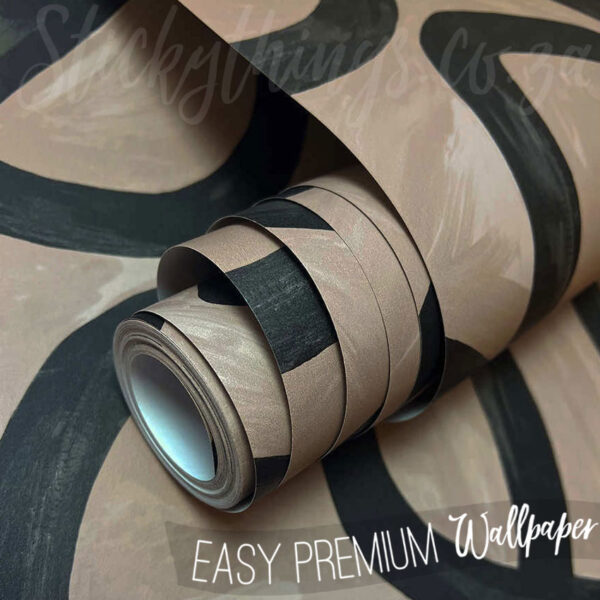 A roll of Taupe Swirls Wallpaper