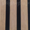 Close up of the colour of the Raw Oak (uncoated) Akhupanel Acoustic Slat Wood Panel that is paintable.