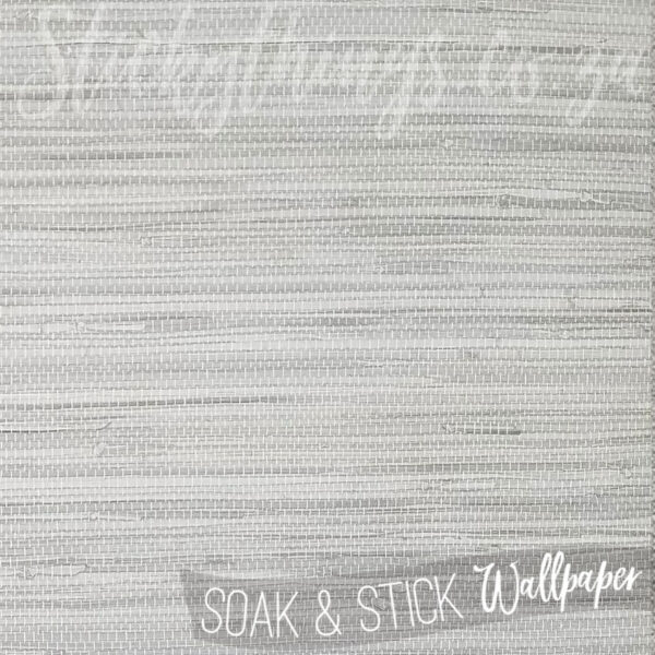 A close up of Grey Faux Grasscloth Wallpaper