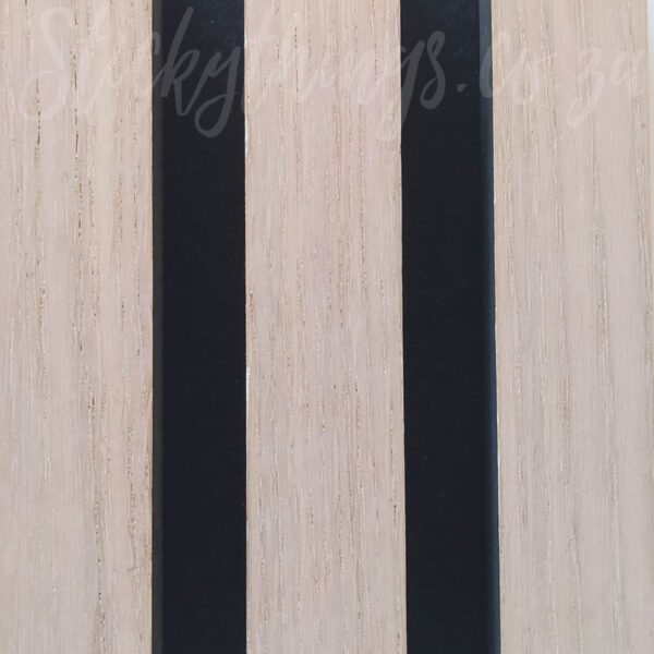 Realistic looking Light Birch wood veneer slat panels