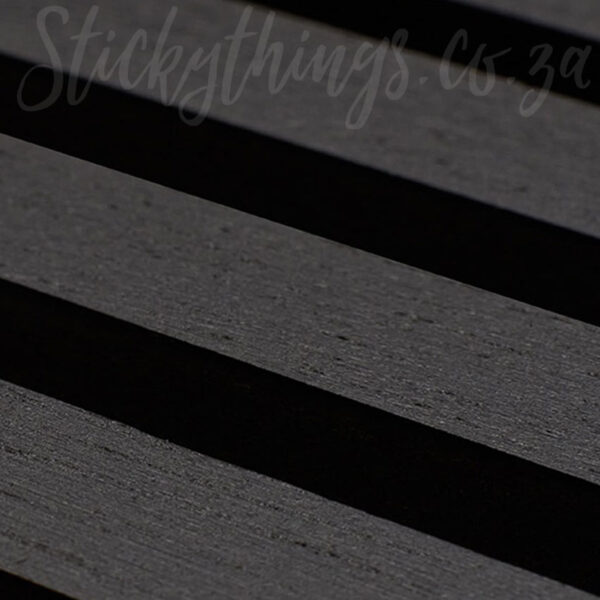 Black Charcoal Wood Veneer detail in the Black Slat Akupanel