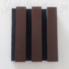 12cm Dark Walnut Acoustic Slat Panel Sample