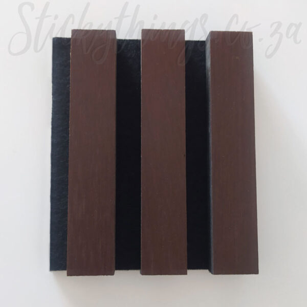 12cm Dark Walnut Acoustic Slat Panel Sample