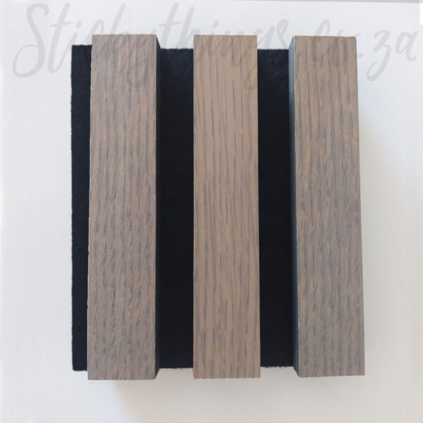 12cm Grey Driftwood Acoustic Slat Panel Sample